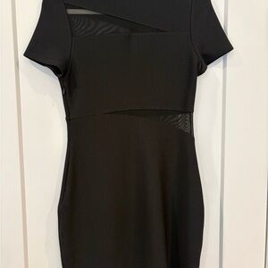 Express Black Dress with Mesh Detail